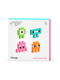 PIXIO Klocki magnetyczne Mini Monsters 100 sztuk